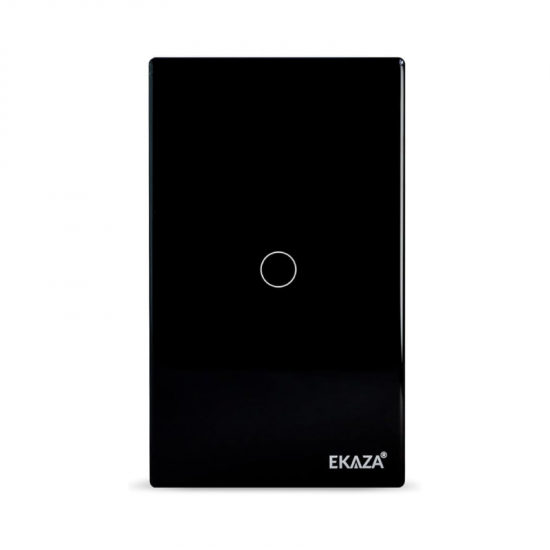 INTERRUPTOR INTELIGENTE TOUCH WIFI+BLE PRETO 1 BOTAO T307-1P EKAZA