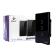 INTERRUPITOR INTELIGENTE TOUCH WIFI+BLE 2.5D PRETO 3 BOTOES T307 3P