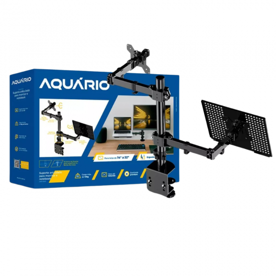 SUPORTE ARTICULADO PARA MONITOR NOTEBOOK 1432 AQUARIO SIM 5000