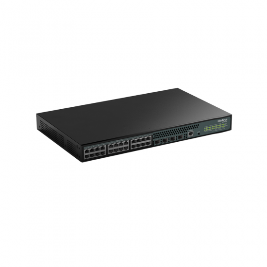 SWITCH 24 PORTAS GIGA GERENCIAVEL 4 PORTAS SFP 1000 S2328G BASE-X POE INTELBRAS 4760107