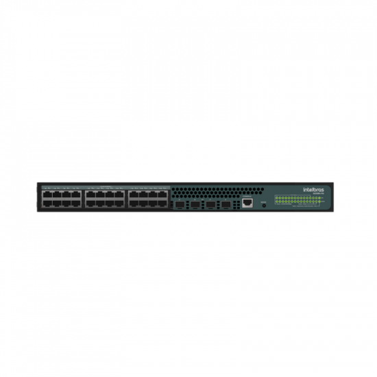 SWITCH 24 PORTAS GIGA GERENCIAVEL 4 PORTAS SFP 1000 S2328G BASE-X POE INTELBRAS 4760107