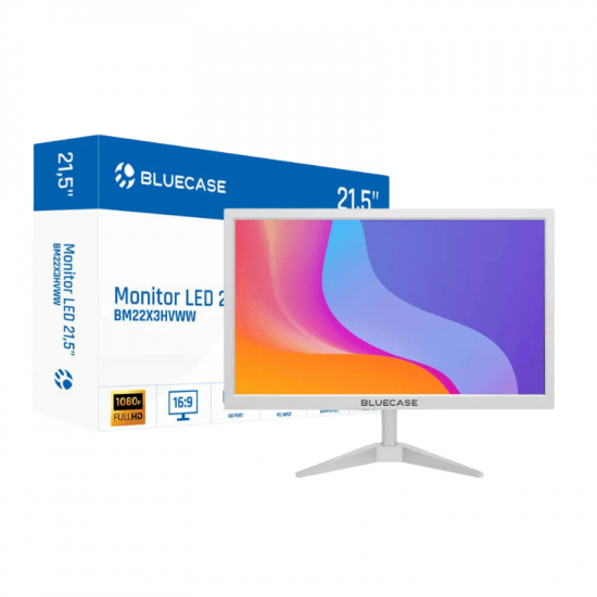 MONITOR 21,5 BLUECASE BRANCO LED BM22G1HVWW 75HZ  WIDESCREEN 16:9 FULL HD HDMI VGA VESA