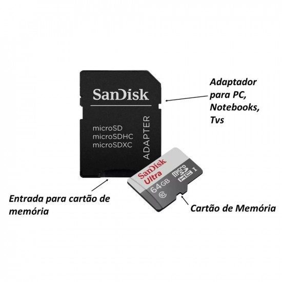 CARTAO DE MEMORIA 64GB SANDISK SDSQUNR-064G-GN3MA
