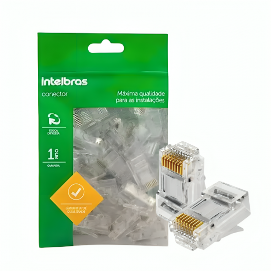 CONECTOR RJ45 CAT5E CONEX 1000 50 UND. INTELBRAS 4568020