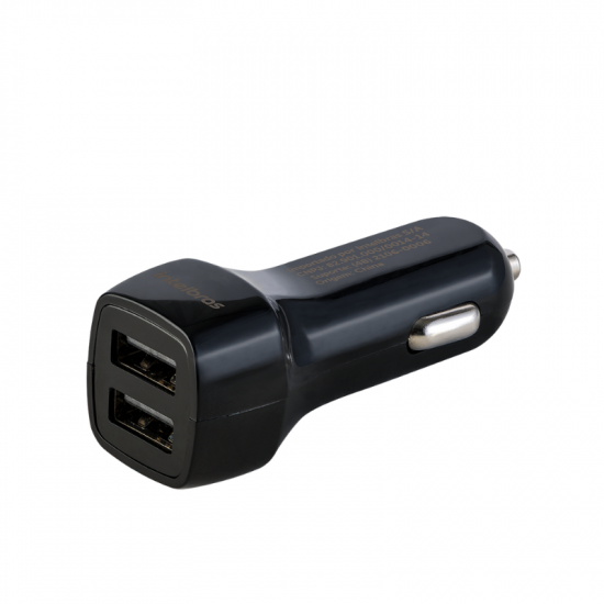 FONTE VEICULAR 2 USB-A PARA CELULAR INTELBRAS 4820038 ECV 2 FAST 12W 2.4A PRETO