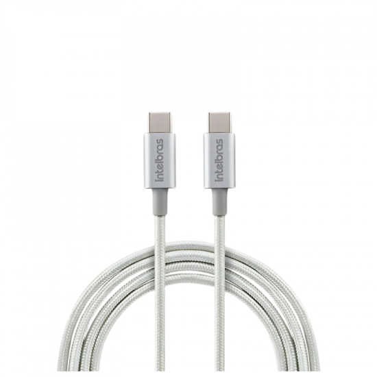 CABO PARA CELULAR USB-C/USB-C INTELBRAS NYLON BRANCO 4830060 EUCC 15NB 1,5m