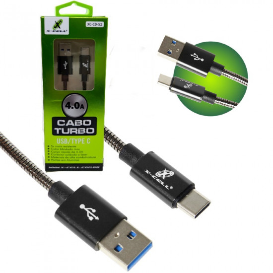 CABO DE DADOS USB/TIPO C X-CELL XC-CD-52 4.0A