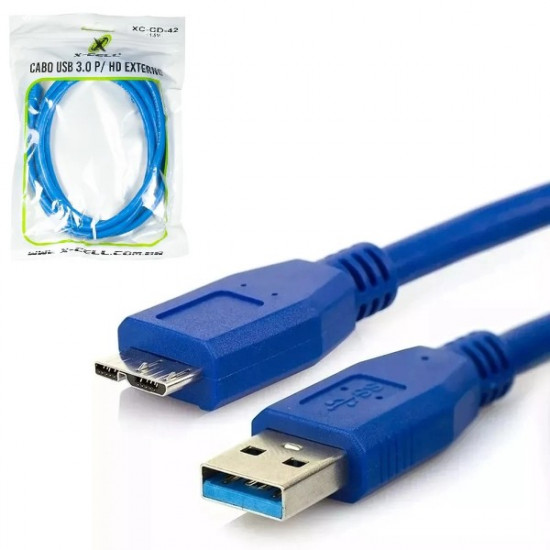 CABO DE DADOS USB 3.0 P/ HD EXTERNO XC-CD-42 1.5M