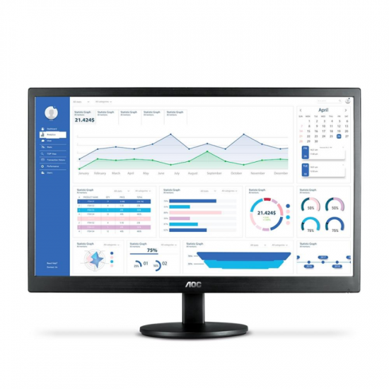 MONITOR 21,5 AOC E2270SWHEN 60Hz/FULLHD/HDMI PRETO