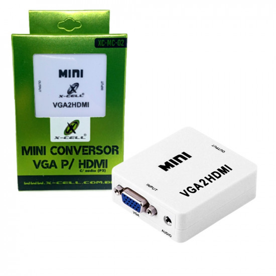 MINI CONVERSOR VGA PARA HDMI XC-MC-02 X-CELL