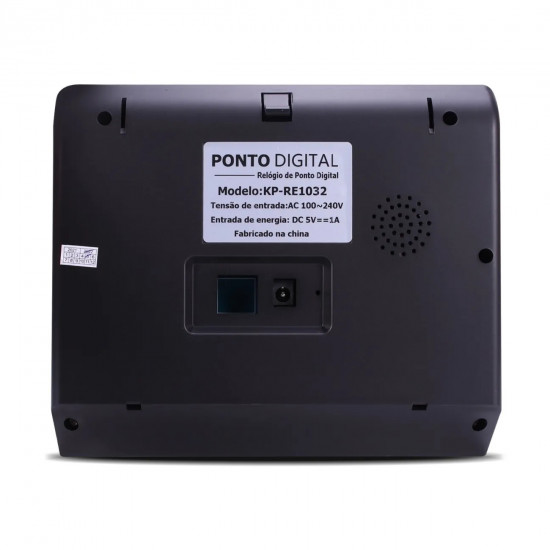 RELOGIO DE PONTO DIGITAL BIOMETRICO KNUP KP-RE1032 COM DISPLAY LCD TOUCH SCREEN