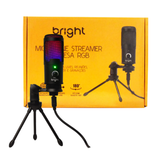 MICROFONE GAMER DE MESA BRIGHT STREAMER RGB 80959