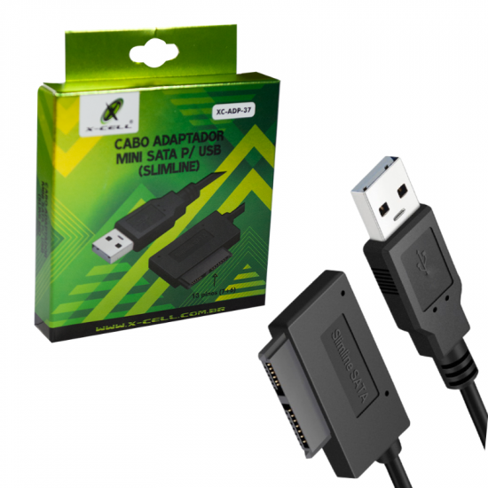 CABO ADAPTADOR MINI SATA P/USB (SLIMLINE) X-CELL XC-ADP-37