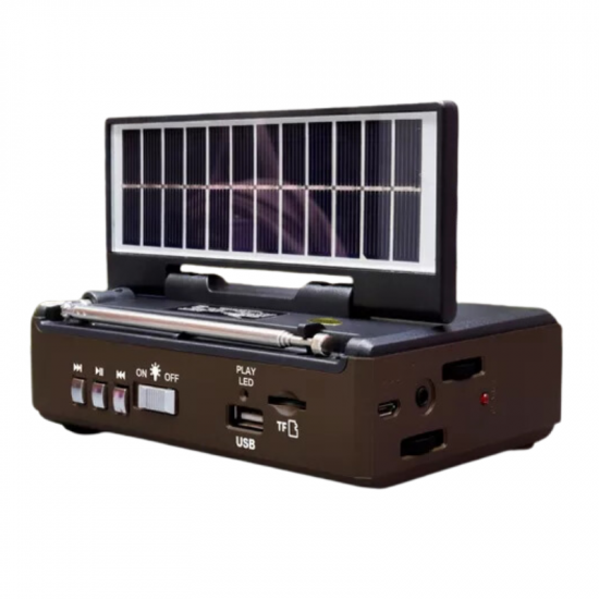 RADIO PORTATIL FM/AM - USB/MICROSD/PAINEL SOLAR/10W D-FS1608