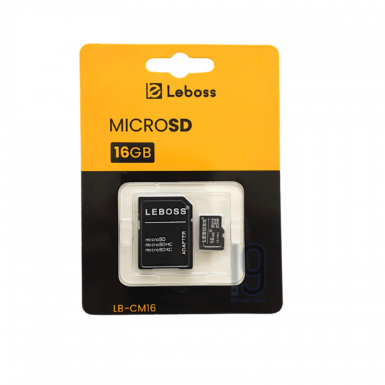 CARTAO DE MEMORIA 16GB LB-CM16 LEBOSS COM ADAPT.