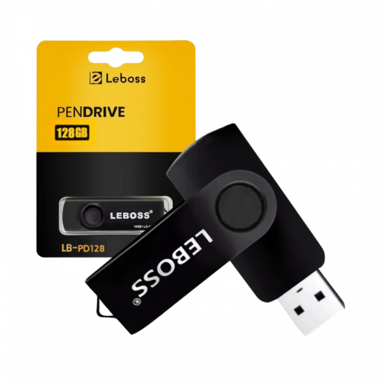 PENDRIVE 128GB LB-PD128 USB 2.0 LEBOSS PRETO