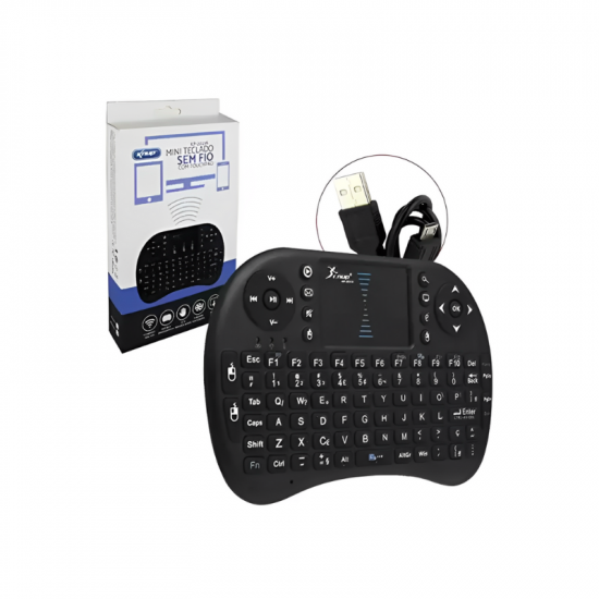 MINI TECLADO SEM FIO KP-2048 KNUP LED