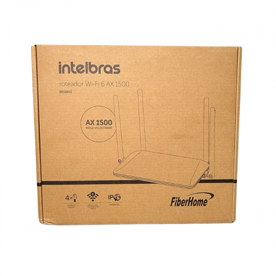 ROTEADOR FIBERHOME WI-FI 6 AX 1500 4P GIGA SR1041E 4750207