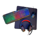 COMBO GAMER COM FIO TECLADO/MOUSE 3200DPI 6BT/HEADSET P3/MOUSEPAD WARRIOR AIR DROP 4 EM 1 TC304 MULTILASER