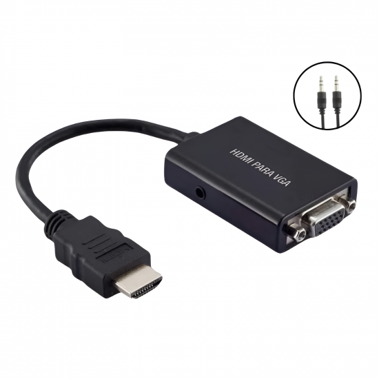 ADAPTADOR CONVERSOR DE HDMI PARA VGA COM AUDIO IMPORTADO