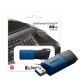 PENDRIVE 64GB DTXM/64GB USB 3.2 KINGSTON PRETO/AZUL