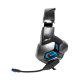 HEADSET GAMER COM FIO E LED KP-FN600 USB + P2 COM ADAPT. KNUP PARA PC/PS4/XBOX