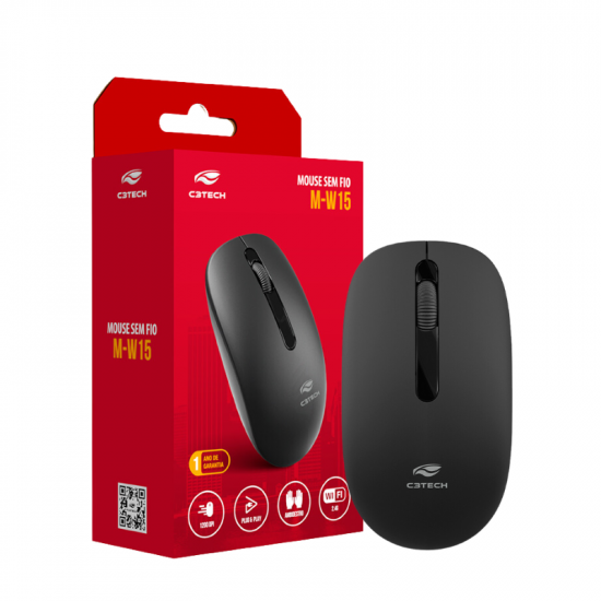 MOUSE SEM FIO M-W15BK C3TECH 1200DPI PRETO