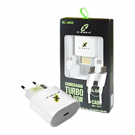 FONTE USB-C PARA CELULAR XC-UR27 30W 6.0A X-CELL BRANCO