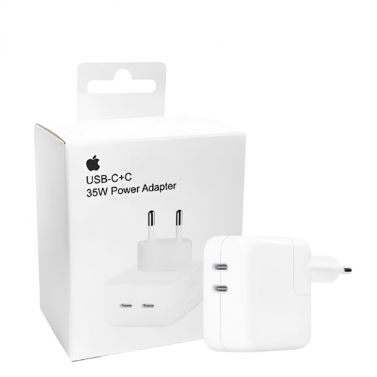 FONTE USB-C PARA CELULAR APPLE A2245 35W BRANCA