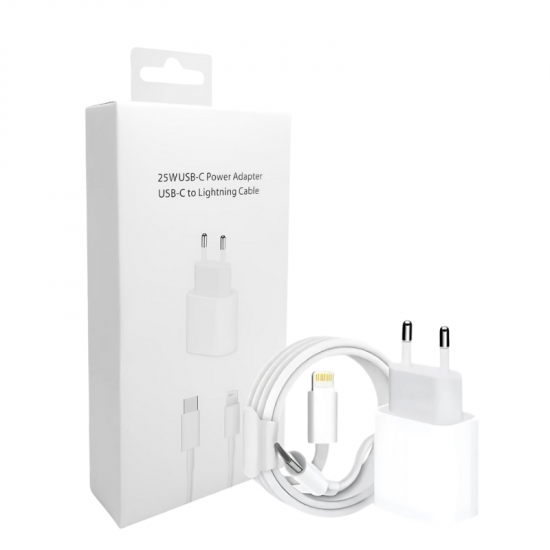 CARREGADOR PARA CELULAR APPLE LIGHTNING A2307 20W 1M BRANCO