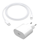 CARREGADOR PARA CELULAR APPLE LIGHTNING A2307 20W 1M BRANCO