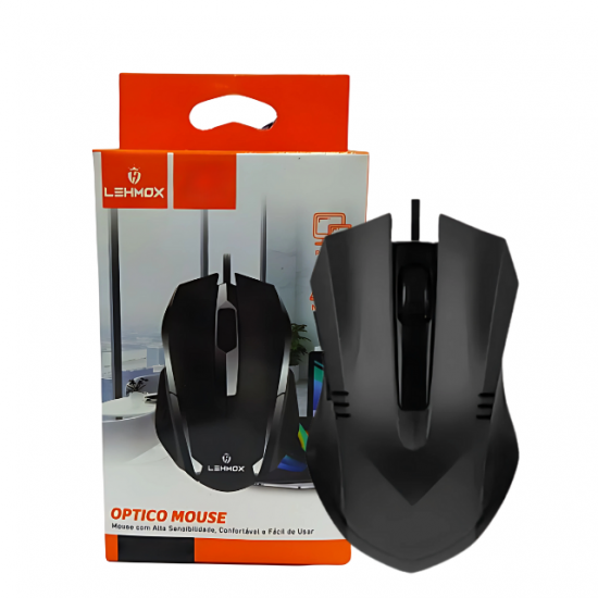 MOUSE COM FIO LEY-26 USB 3.0 LEHMOX 1600DPI PRETO