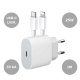 CARREGADOR PARA CELULAR USB-C/LIGHTNING LEY-357-3 LEHMOX 5V 6A 25W 1M BRANCO