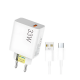 CARREGADOR PARA CELULAR USB-C LE-405 5V 33W LEHMOX 1M BRANCO