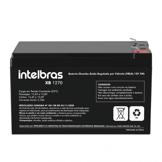 BATERIA INTELBRAS 12V/7Ah XB 1270 4821000