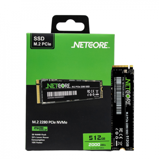 SSD 512GB M.2 NETNV512ME4 NVME PCIe 2280 NETCORE