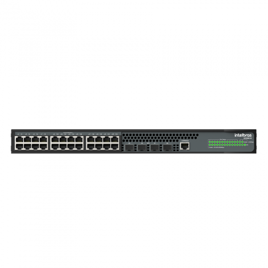 SWITCH 24 PORTAS GIGA GERENCIAVEL + 4 PORTAS SFP+ S2328G-B INTELBRAS 4760105