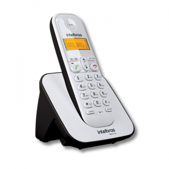 TELEFONE SEM FIO DIGITAL TS 3110 BRANCO/PRETO INTELBRAS 4123153