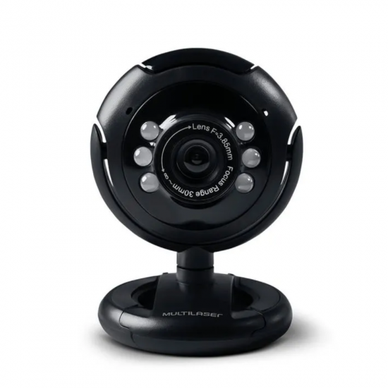 WEBCAM 16MP MULTILASER WC045 USB MICROF PRETO