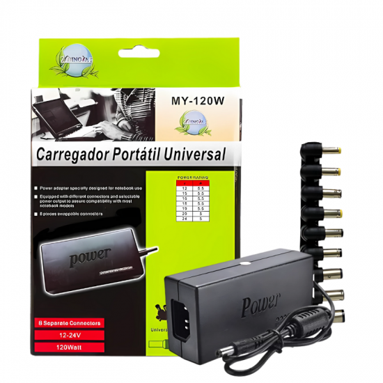 CARREGADOR UNIV PARA NOTEBOOK 120W POWER ADARTER