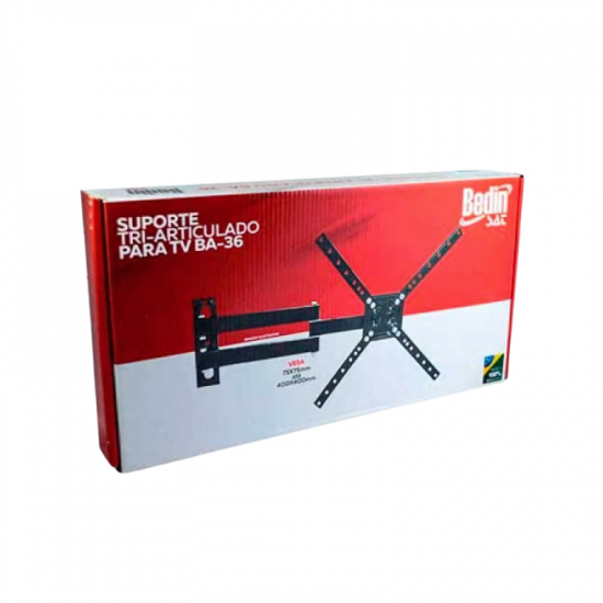 SUPORTE PARA TV TRI-ARTICULADO 10 A 55 BENDINSAT BA-36 MÁX 30KG