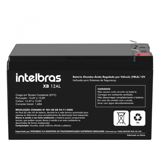 BATERIA INTELBRAS 12V/5,6Ah XB 12AL 4821001