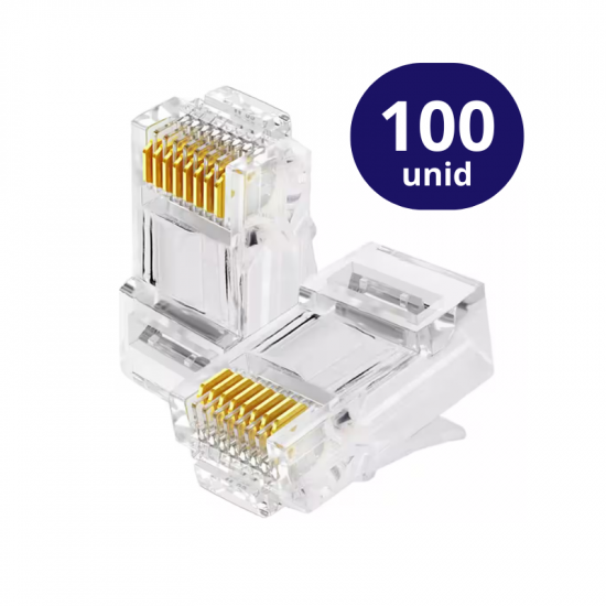 CONECTOR RJ45 CAT5 100 UNID PREMIUM TEM 8294