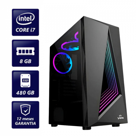 CPU GAMER INTEL CORE I7 10700F 3.8GHz 8GB 480GB SSD